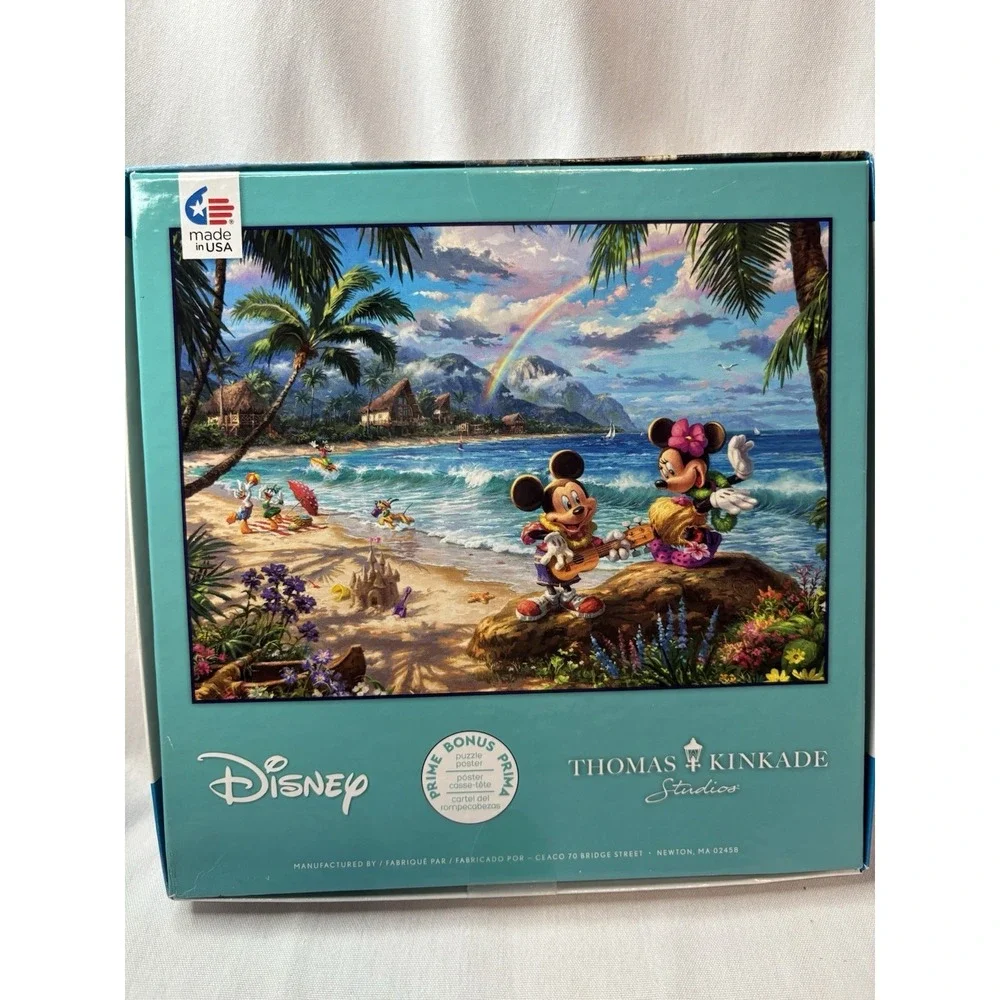 Ceaco Thomas Kinkade Disney Mickey & Minnie Hawaii 1000 Piece Puzzle NIP